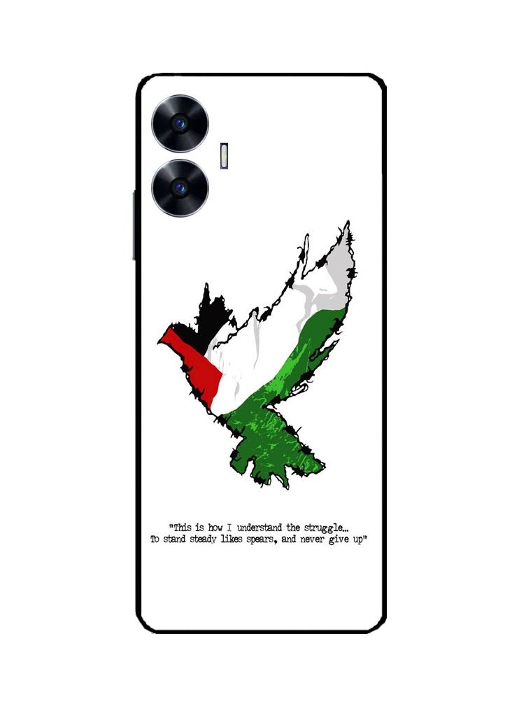 Service Zone Protective Printed Mobile Cover UAE Flag Design Bird With Message For Realme C55 - Image 1