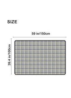 Generic Portable Travel Blanket Airplane Compact With Bag, Fleece Throw Blanket Cozy Soft For Camping Train 60" X 40", Plaid,(Grey)  - Image 4