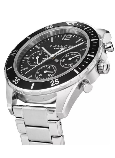 COACH WATCHES ROUND ANALOG MEN'S BLACK CASE WATCH - 14000111