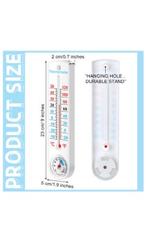 Generic Wireless Indoor/Outdoor Thermometer & Hygrometer - Wall-Mounted, Dual Fahrenheit/Celsius, Perfect for Greenhouses, Gardens, Cellars, Closets & Fridges (6 Pack)  - Image 1