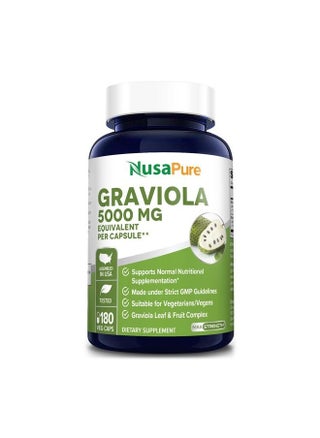 Graviola 5,000 mg Equivalent per caps. 180 Veggie Caps (Non-GMO, Gluten Free, Extract 10:1) - pzsku/Z2B81F6DD0836FFD81A92Z/45/_/1689271919/128dd904-4529-4788-ba37-8e483f451148