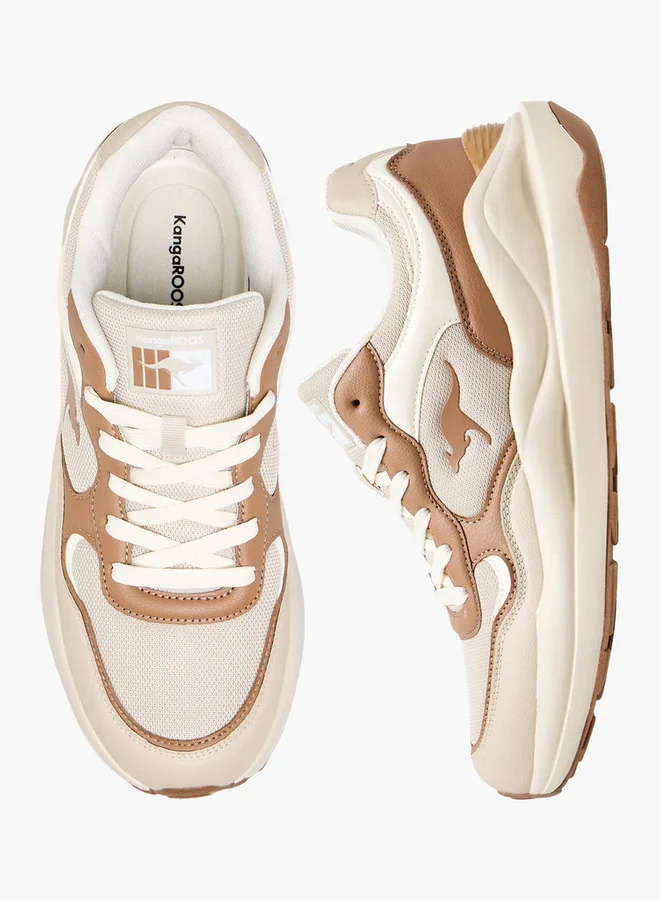kangaROOS Men's Panelled Sports Shoes with Lace-Up Closure