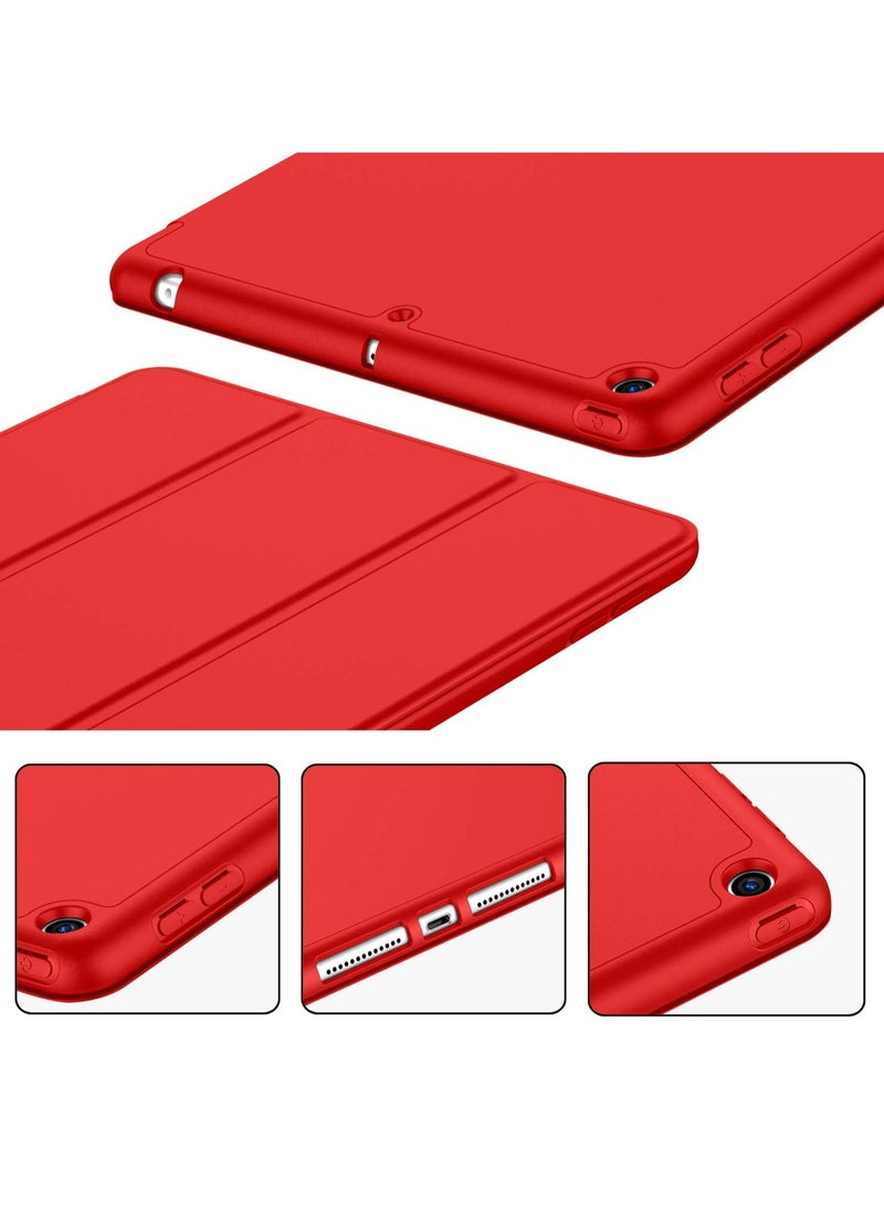 iPad 9.7 Case 2018 2017 Model 6th 5th Generation Smart Cover with Pencil Holder and Soft Baby Skin Silicone Back and Full Body Protection Auto Wake Sleep Cover