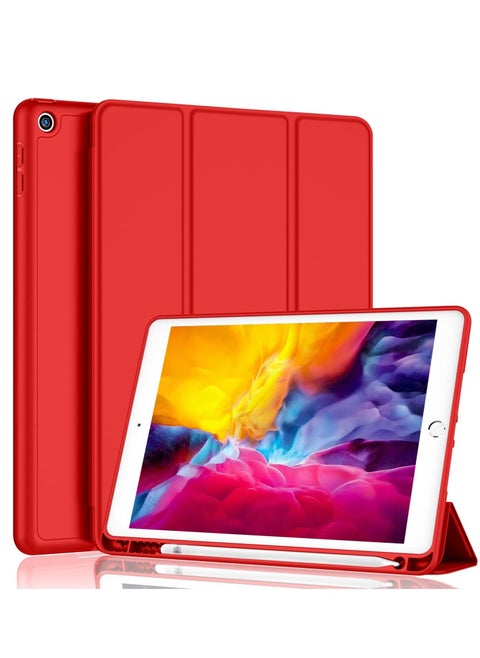 iPad 9.7 Case 2018 2017 Model 6th 5th Generation Smart Cover with Pencil Holder and Soft Baby Skin Silicone Back and Full Body Protection Auto Wake Sleep Cover