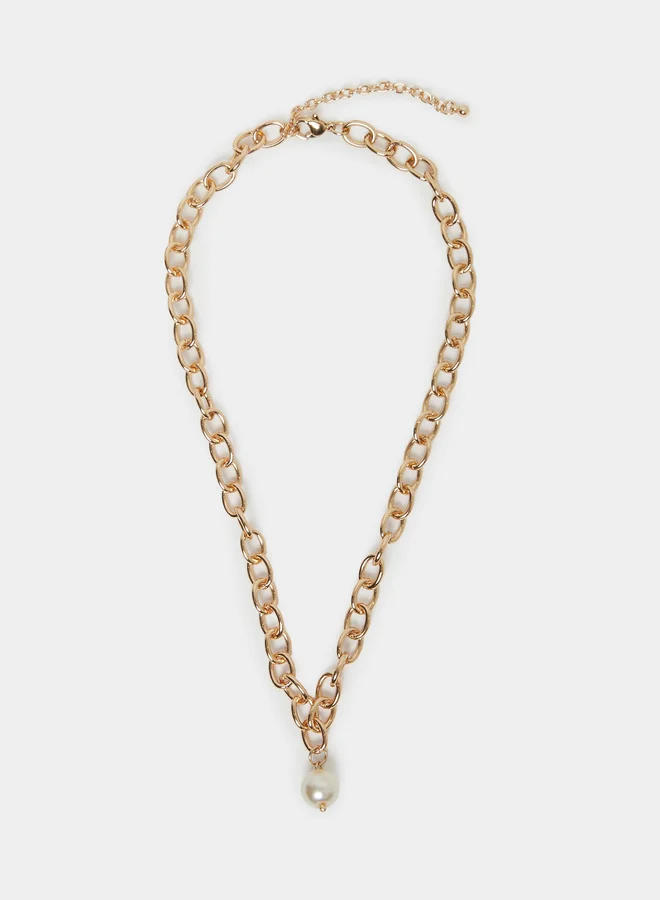 ستايلي قلادة مُنمقة بلؤلؤ صناعي