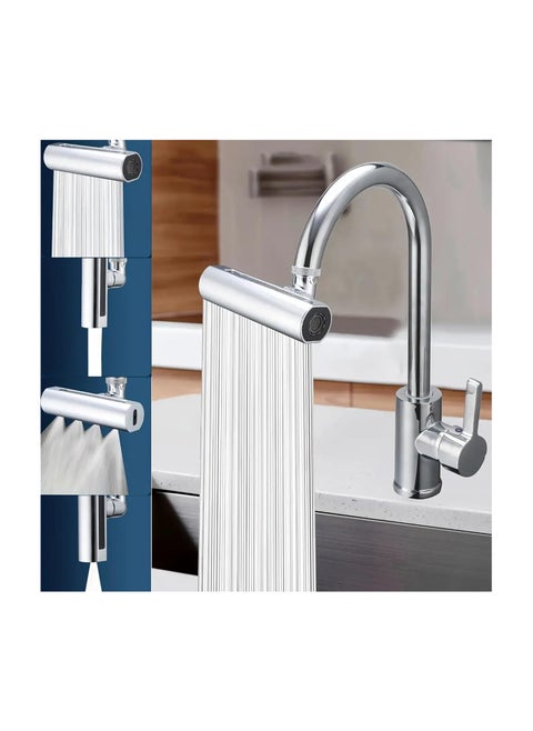 4 in 1 Waterfall Kitchen Faucet,360° Swivelling Anti-Splash Sink Faucet Sprayer Adapter,Waterfall Faucet with Pull Down Sprayer,Universal Tap Extender for Bathroom (4 in 1 Waterfall Kitchen)