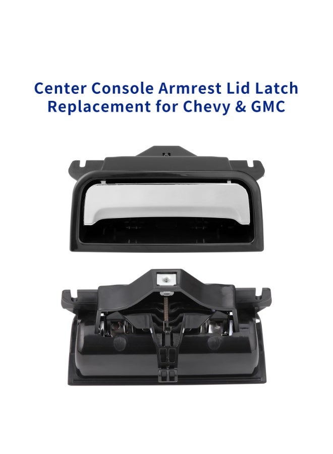 KISSUN Center Console Latch Plate Armrest Lid Latch for 2014 2015 2016 2017 2018 2019 2020 Chevy Silverado Suburban Tahoe, GMC Sierra Yukon Replace# 22792217 22861304 Center Console Cover Loc(Chrome) - Image 3