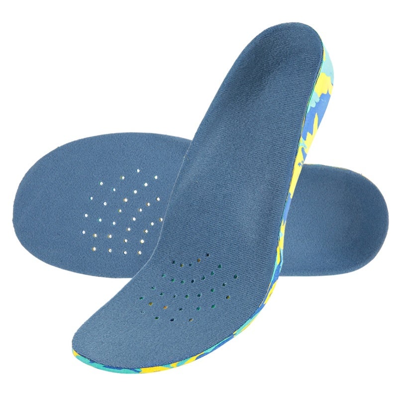 Kid Insole: Blue, Breathable Soft Quality Material, Arch Support - Flatfoot Correction Shock Absorbing Feet Support for Child Sports & Daily Wear - Image 5