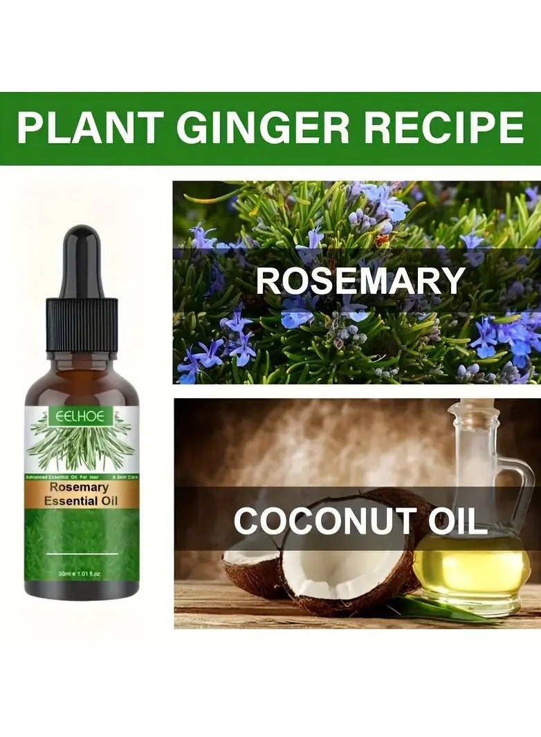 EELHOE ROSEMARY OIL - Rosemary Hair Growth Essential Oil Anti Hair Loss Fast Regrowth Essence Aromatherapy Repair Damaged Frizzy Thinning Scalp Hair-restorer Dense Hair Growth Serum（30ml） - Image 3
