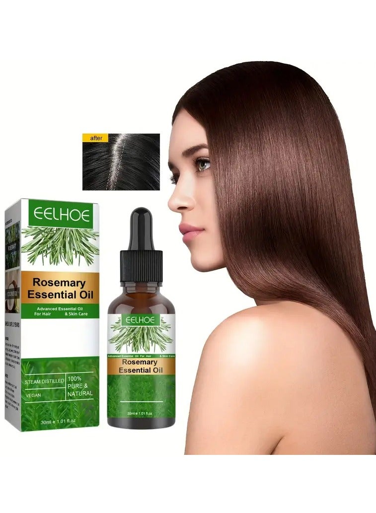 EELHOE ROSEMARY OIL - Rosemary Hair Growth Essential Oil Anti Hair Loss Fast Regrowth Essence Aromatherapy Repair Damaged Frizzy Thinning Scalp Hair-restorer Dense Hair Growth Serum（30ml） - Image 2