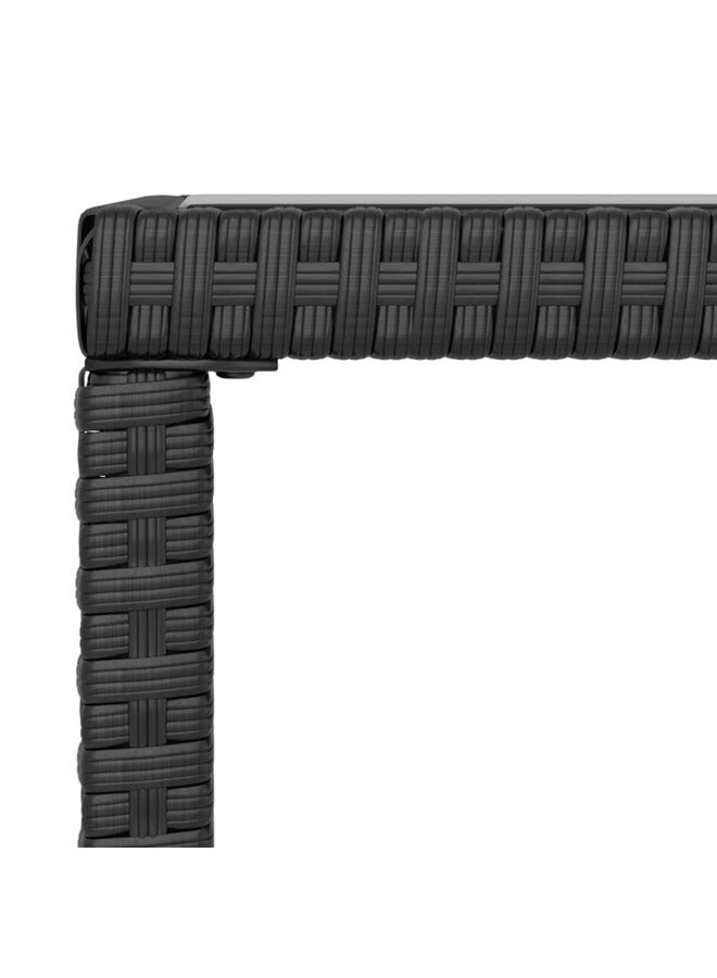 فيداكسل عدد 4 قطع طقم جلسة حديقة مع وسائد بولي روطان أسود 319506 - Image 4