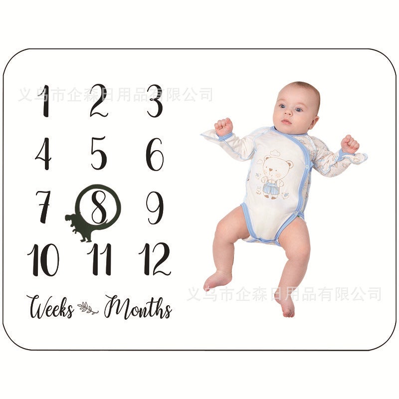 Baby Blanket Bath Towel Pography Blanket Pography Flannel Background Cloth 100 Days Old Pography Commemorative - Image 1