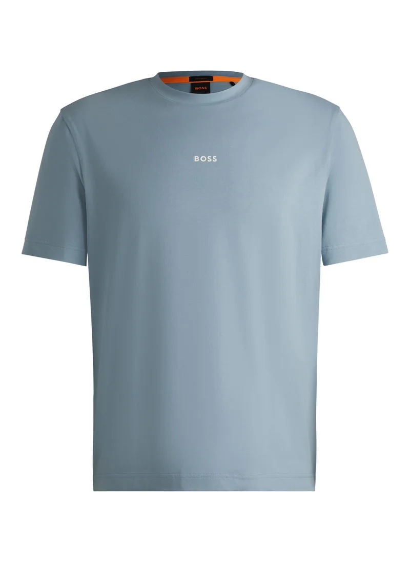 بوس Relaxed-fit T-shirt in stretch cotton with logo print