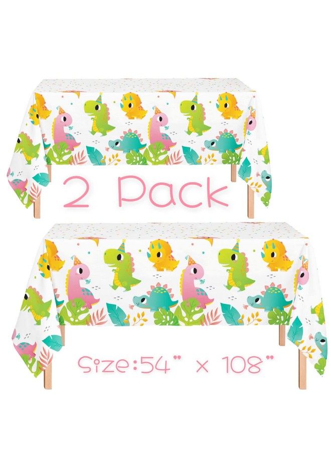 Oojami Serves 24 Party Pack Dinosaur Girls Party Includes Plates Cups Napkins Table Covers Balloons Candles Cake Topper Cup Cake Topper Cup Cake Stand Banners Swirls Photo Props Fringe Curtain - Image 4