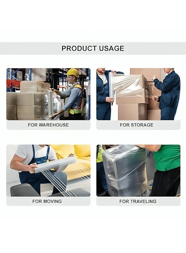 CRYSTAL Cling Film Roll - Clear, 45cm x 300m, 11 Microns, 2.4Kg,Pack of 6 - Image 3