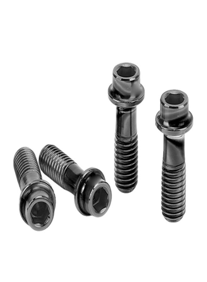 ريسك قطع من براغي تثبيت ذراع فرامل الدراجة M6x18mm، مصنوعة من سبائك التيتانيوم خفيفة الوزن، ملحقات دراجات جبلية، لون أسود - Image 2