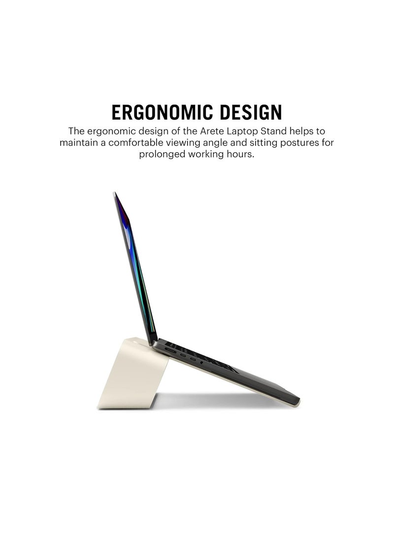 DailyObjects DailyObjects Arete Laptop Stand Ivory Portable Compatible with MacBook Notebook Tablet Aluminum Ergonomic Tabletop Laptops Upto 16 inch  - Image 5