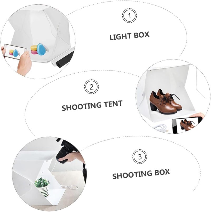 All choice modern design Kisangel Portable Mini Photography Light Tent with Built LED Lights Folding EVA Softbox with Color Backdrops Diffuser Cloth for Photoshoot Photo Studio Box for Small Product Shooting Heat insulation layer Quick use-switch compatible build Remote village delivery cover Sufficient order stock Set product combo compatible Market diverse application fit Local licensed courier Local market compliant trusted quality Multi stock guarantee supply Popular trusted craftsmanship KSA stocked goods Market demand focused build Reliable durability In-house warehouse packing Regulated warehouse storage Oil resistant All user friendly build Safe material Affordable trusted craftsmanship Gulf climate tested upgraded quality Dust proof Market mainstream color picks Ergonomic build Low wear optimized build - Image 2