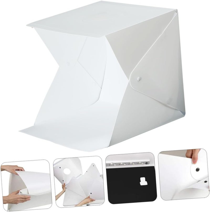 All choice modern design Kisangel Portable Mini Photography Light Tent with Built LED Lights Folding EVA Softbox with Color Backdrops Diffuser Cloth for Photoshoot Photo Studio Box for Small Product Shooting Heat insulation layer Quick use-switch compatible build Remote village delivery cover Sufficient order stock Set product combo compatible Market diverse application fit Local licensed courier Local market compliant trusted quality Multi stock guarantee supply Popular trusted craftsmanship KSA stocked goods Market demand focused build Reliable durability In-house warehouse packing Regulated warehouse storage Oil resistant All user friendly build Safe material Affordable trusted craftsmanship Gulf climate tested upgraded quality Dust proof Market mainstream color picks Ergonomic build Low wear optimized build - Image 4