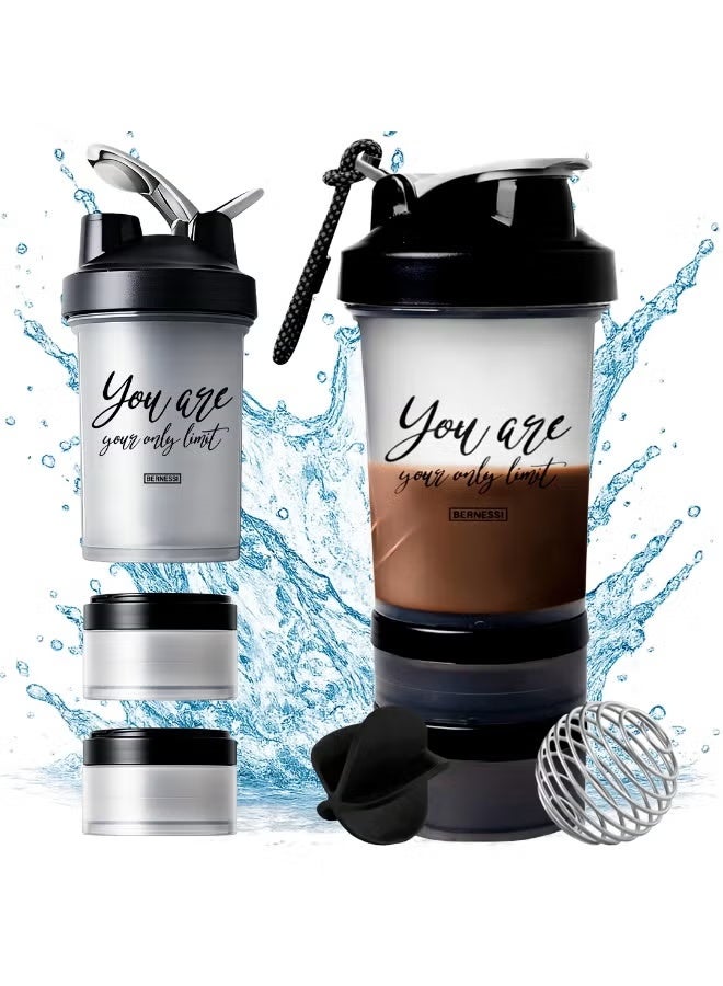 Bernessi Protein Shaker Bottle (450 ml / 15 oz capacity) - Image 2