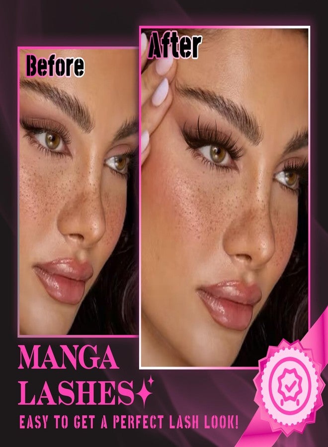 Veleasha Manga Lashes Wispy Cat Eye Volume Lashes(Angel) - Image 3