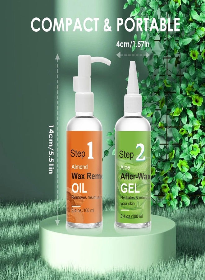 Seopri After Waxing Skin Care Kit, Almond Oil For Remove Wax Residue, Post Wax Cooling Aloe Vera Gel For Calm and Soothing Skin, 2 Bottles Hair Removal Waxing Nursing Kit for Women 3.9oz/100ml - Image 4