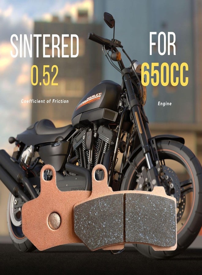Inkesky Sintered Motorcycle Brake Pads Compatible with Harley Davidson/EBC (3 Sets) - Image 5