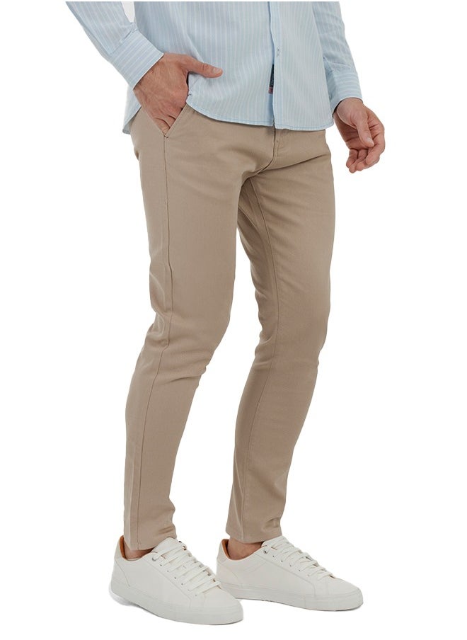 clever - Pants Men's Gabardine Pica Material - Cotton, Color Beige - Image 1