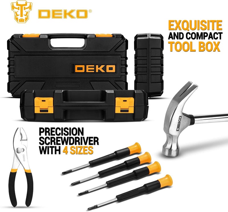 DEKO 62 Piece Tool Kit Set for Home & Office - General DIY Repair & Maintenance - Image 4