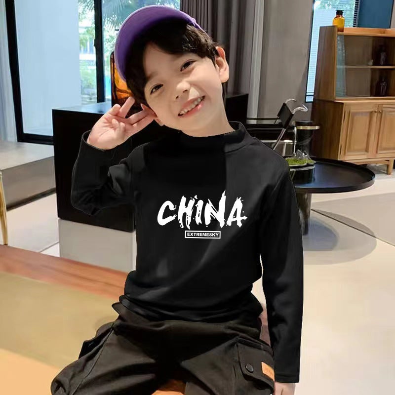 Y2328#100% Cotton Children'S Long Sleeve Base Shirt Printed Western Style Casual T-Shirt Baby Girl Top Trendy T - Image 3