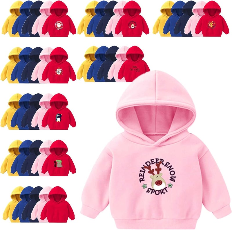 تشكيغلو معطف بغطاء رأس خفيف للخريف للأطفال الصغار من الجنسين، جاكيت شتوي خارجي، غطاء رأس دافئ مطبوع عليه صورة سانتا للأطفال من عمر سنتين إلى ست سنوات - Image 2