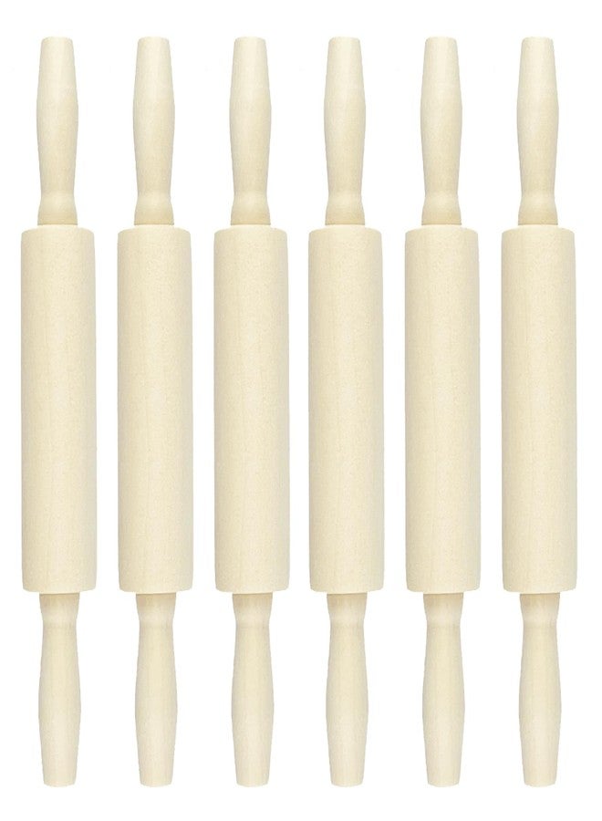 Miokun 6 Pack Wood Small Rolling Pin for Kids, 7.9 Inch Kids Rolling Pin for Home Kitchen - Image 1