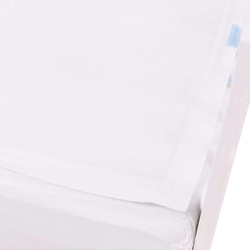 QuickZip Crib Sheet Set - Faster, Safer, Easier Baby Crib Sheets - Includes 1 Wraparound Base & 1 Zip-On Crib Sheet - White 100% Cotton - Fits All Standard Crib Mattresses - Image 1