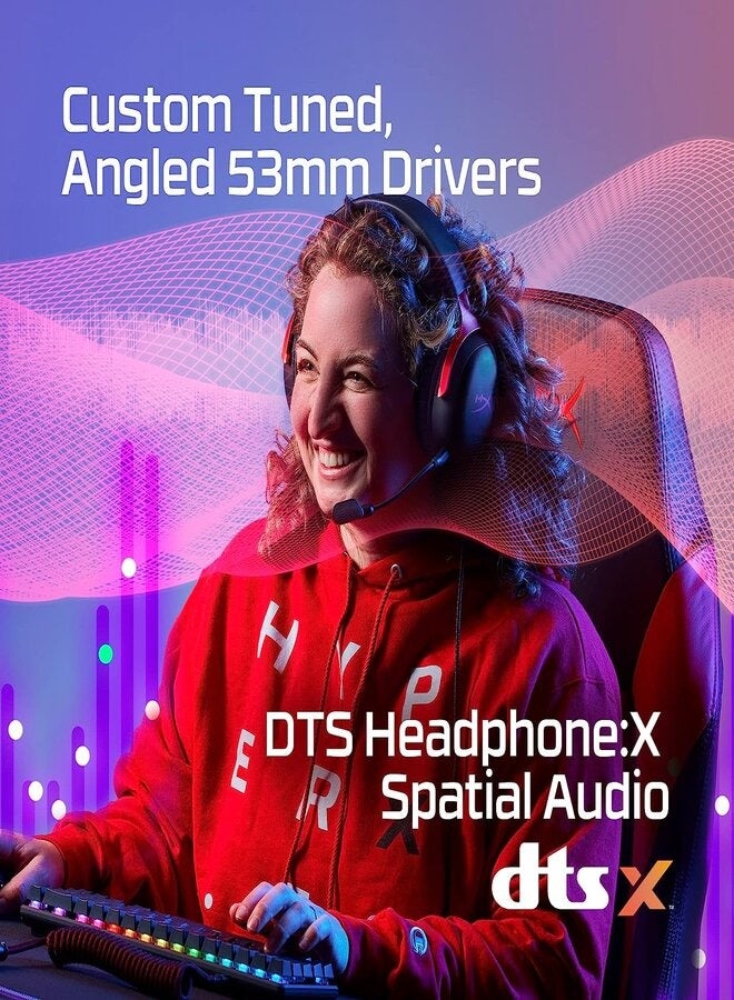 HYPERX Cloud III – Wired Gaming Headset, PC, PS5, Xbox Series X|S, Angled 53Mm Drivers, DTS, Memory Foam, Durable Frame, Ultra-Clear 10Mm Mic, USB-C, USB-A, 3.5Mm - Image 3