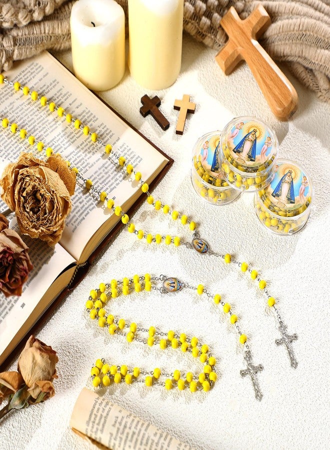 Tondiamo 12 Pcs Catholic Beads Rosary Necklace with Virgin Mary Divino Nino Jesus Rosaries Necklace Baptism Rosary Beads Catholic Prayer Gifts for Women Men Guest Religious Event Party Favor - Image 3