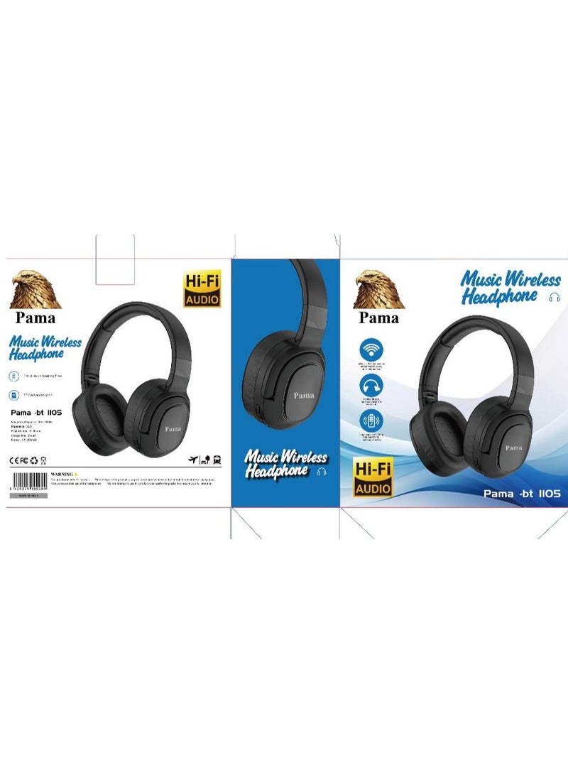 Pama BT1105 Bluetooth Over-Ear Headset with Noise Cancellation - Image 2