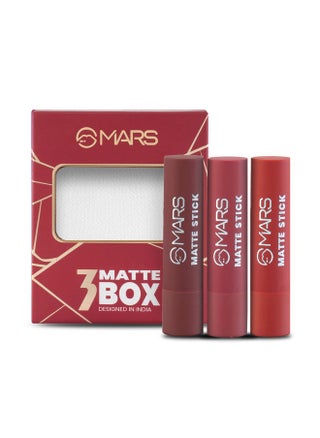 Matte Box Set Of 3 Lipsticks For Women Longlasting Smooth Finish Moisturising One Swipe Pigmentation (3X3.2 Gm) (01Red & Maroon) - pzsku/Z2B830442CEC7E984D997Z/45/_/1718891111/ceb6fa29-3486-4b8b-b193-fbc4bf856407