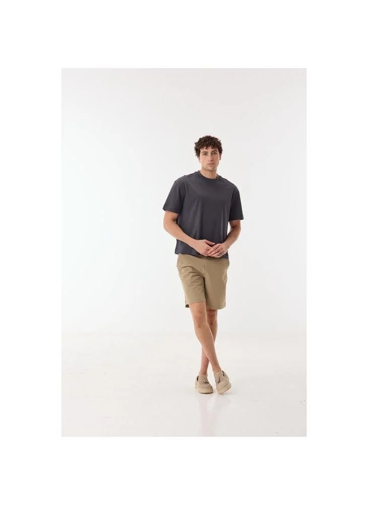 أشيتا فرنانديز Cassian Men’s Sand Cotton Blend Shorts – Relaxed Fit, Knee Length, Lightweight Casual Wear