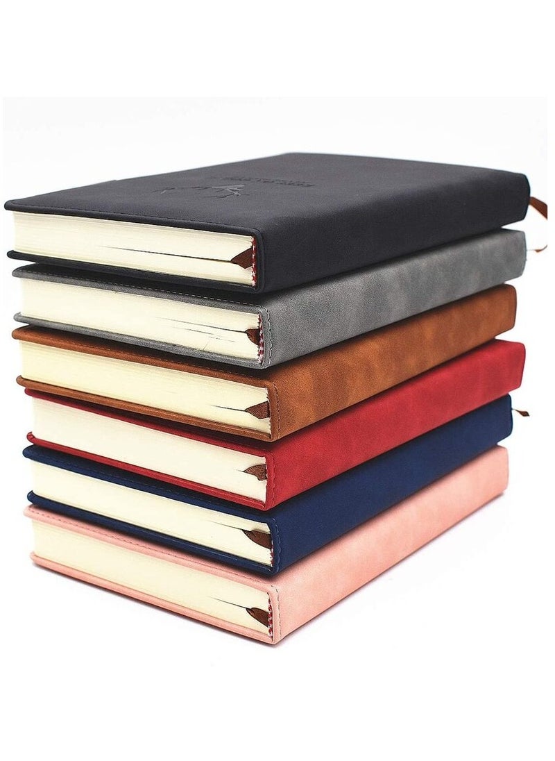 Tanyaz - A5 Leather Ruled Notebook,360 Pages Super Thick Wax Sense Leather Business Office Daily Work Student Notebook with Pen Loop, Bookmark for Office Home School Business Writing & Note Taking (Brown) - Image 1