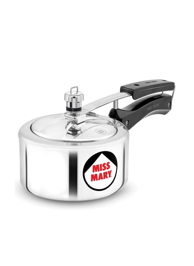 Hawkins Hawkins 1.5 Litre Miss Mary Pressure Cooker, Small Inner Lid Baby Cooker, Silver (MM15)  - Image 1