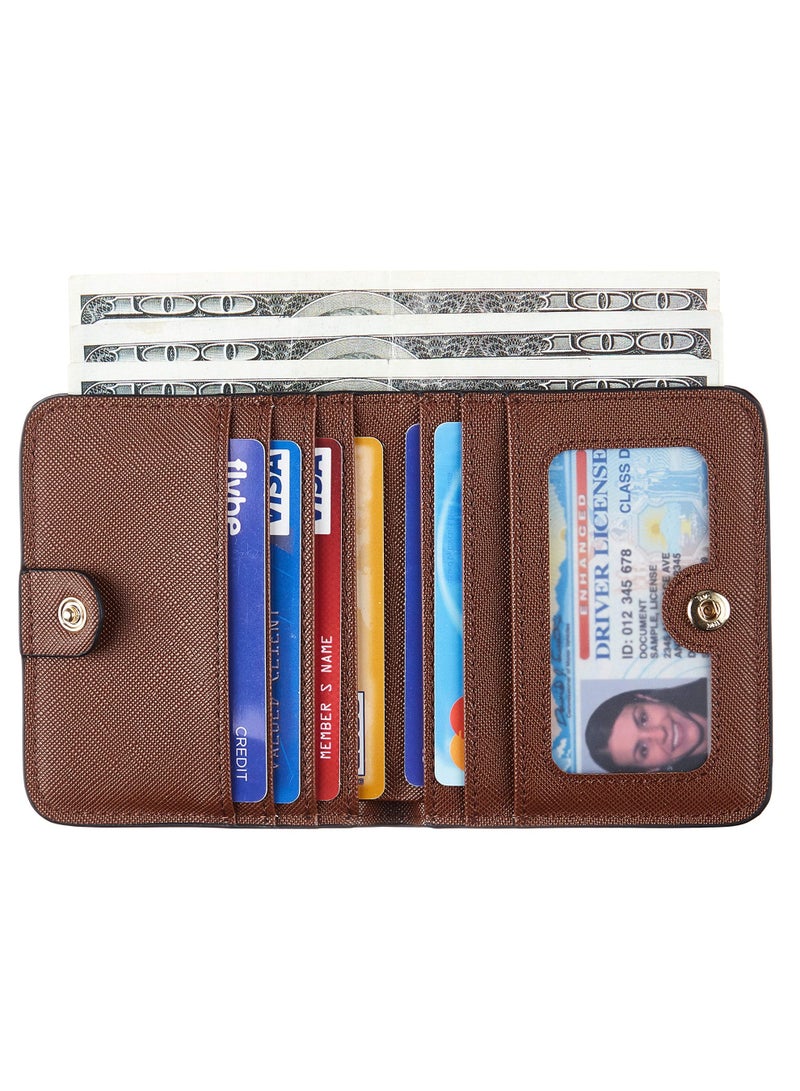Wallet Women Rfid Blocking Small Compact Bifold Luxury Leather Pocket Wallet Ladies Mini Purse with ID Window - Image 2