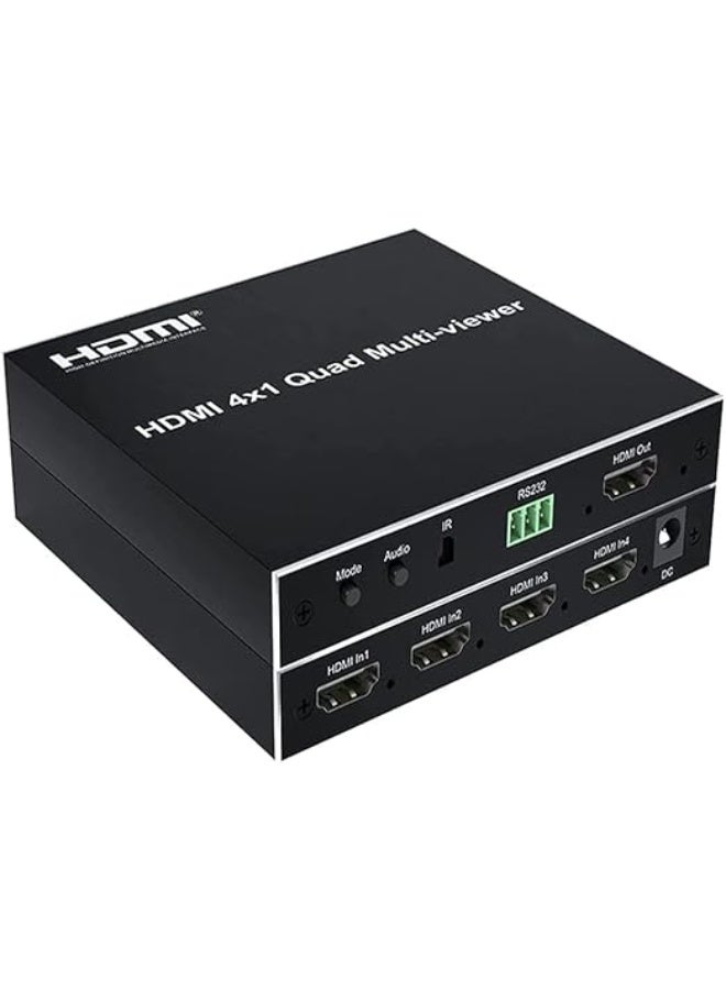 جهاز تقسيم وعرض متعدد (Multi-viewer) بدقة 1080P - محول شاشة 4 في 1 - عملي وسهل الاستخدام بخاصية التبديل السلس - جودة عالية - Image 1