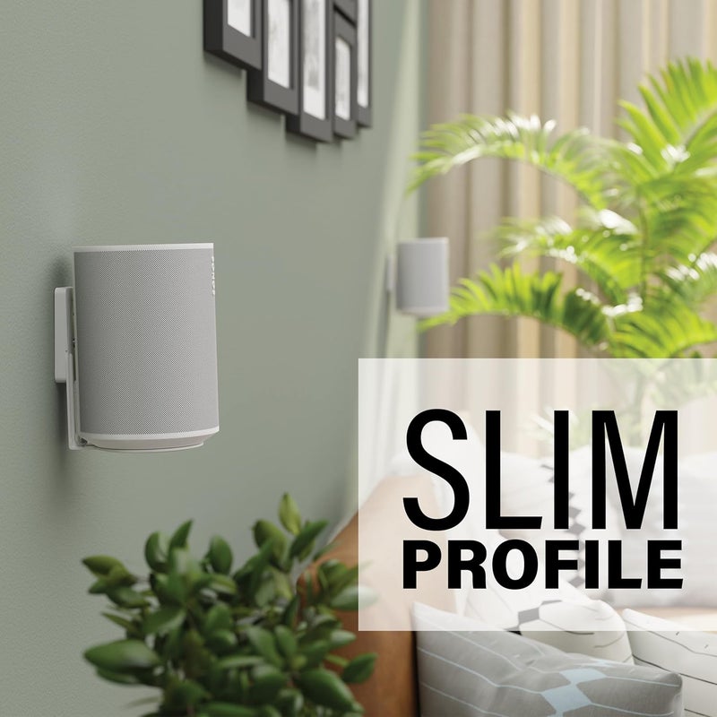 Sanus Fixed Speaker Wall Mount for Sonos Era 100™ (White Pair) - Image 4