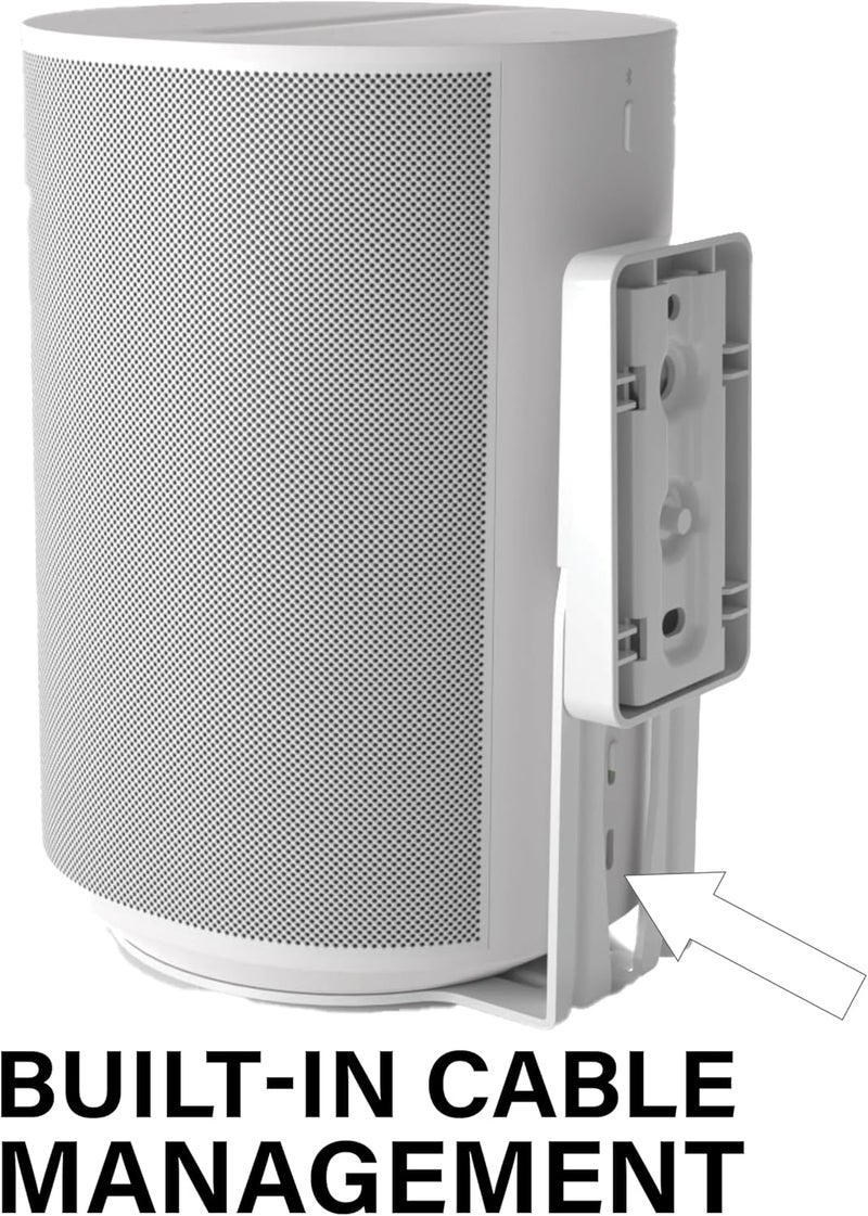 Sanus Fixed Speaker Wall Mount for Sonos Era 100™ (White Pair) - Image 2