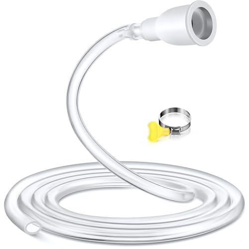 Frienda Faucet Adapter Hose Attachment for Sink 8Ft PVC Tube with Adjustable Faucet Connector Hose Clamp Zip Tie Portable Water Transfer Accessories for Sink Bucket Outdoor Clean - Image 1