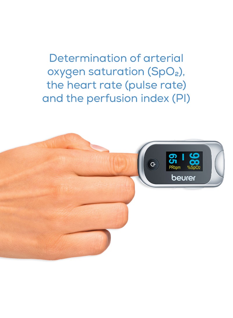 Beurer PO 40 Pulse Oximeter Accurate SpO2 and Heart Rate Monitor Portable & Easy-to-Use - Image 3