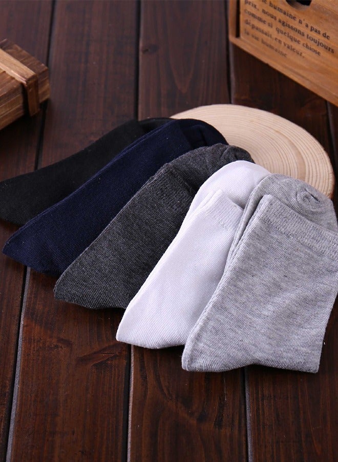 5 Pairs Invisible Socks, Thin Section Shallow Mouth Invisible Boat Socks, Sports Casual Solid Color Cotton Socks - Image 3