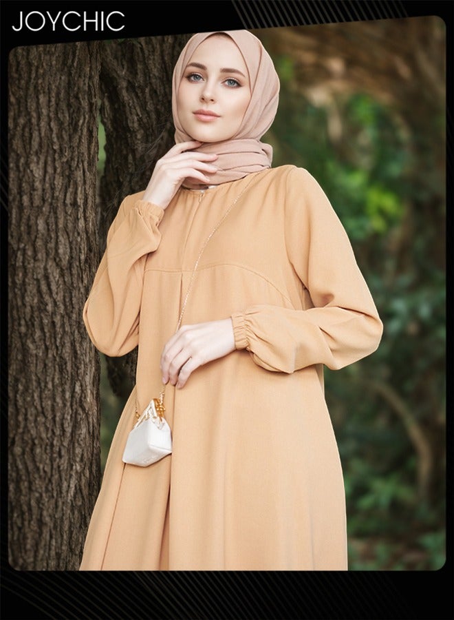 Joychic Women Chiffon Abaya Muslim Prayer Clothes Islamic Maxi Kaftan Elegant Loose Cardigan Islamic Kaftan without Hijab - Image 3