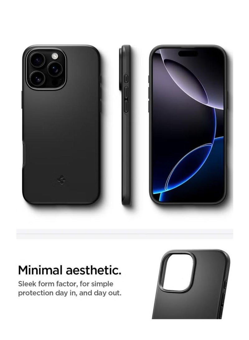 سبايجن غطاء حماية رفيع من MagFit لهاتف iPhone 16 PRO MagSafe (2024) - أسود - Image 4