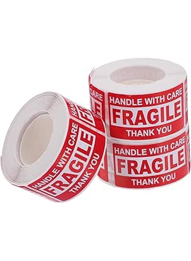 Fragile Warning Stickers 3 Rolls Strong Adhesive Easy Peel For Shipping Moving Storage - Image 1